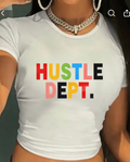 Hustle dept crop top